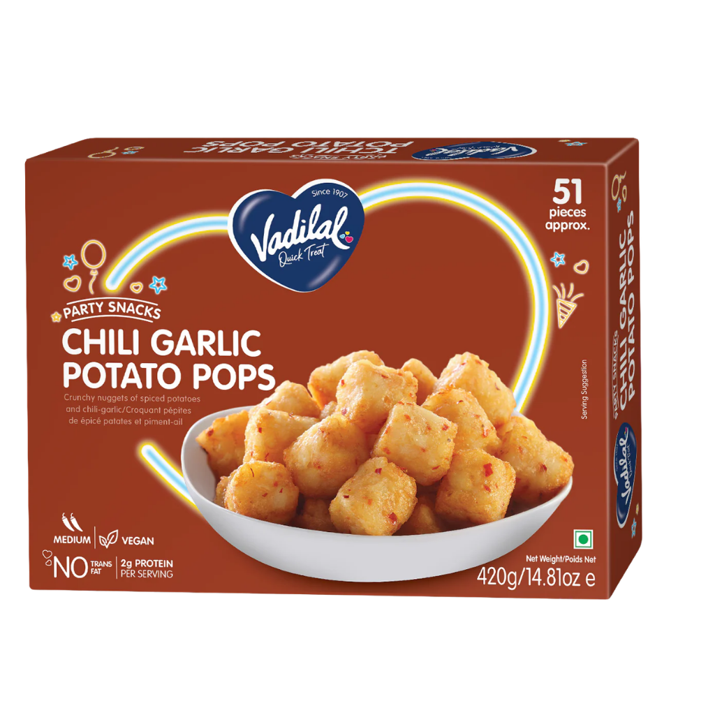 Vadilal Chili Garlic Potato Pops 51 pcs Approx buy online USA - 1